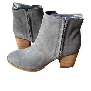 Blondo Waterproof Nina Grey Suede Ankle Boots